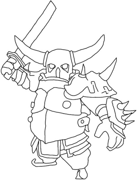 Clash Clans How To Draw Royale Sketch Coloring Page