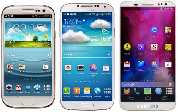 Samsung Galaxy S3, S4 dan S5
