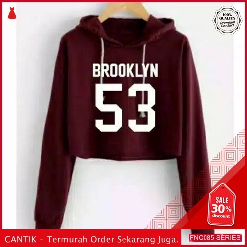 FNC085S22 Sweater Crop Hodie Brooklyn Wanita Hanya 40 Ribuan