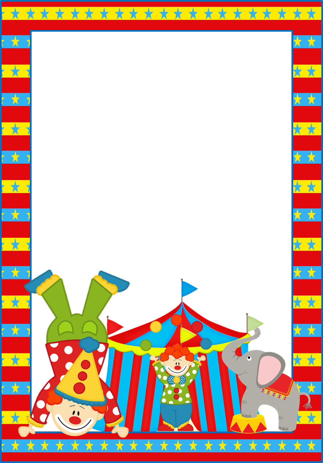 The Circus Free Printable Frames Invitations Or Cards Oh My Fiesta