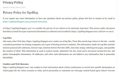 Cara Membuat Privacy Policy untuk Blog Cara Membuat Privacy Policy untuk Blog