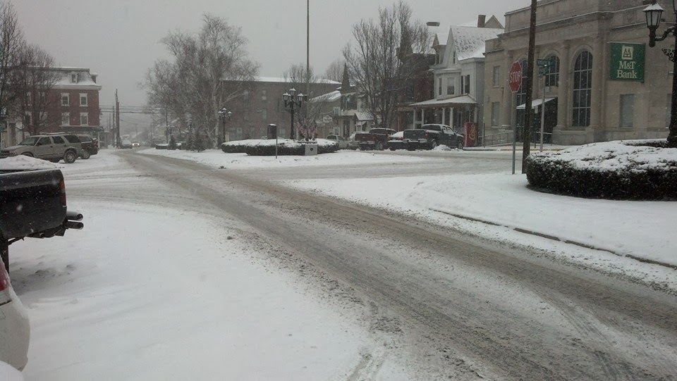 Snow Covered Roads Made Travel Difficult Tuesday