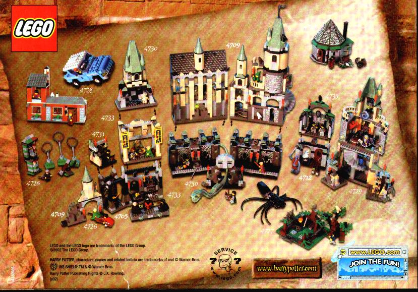 harry potter lego sets 2002