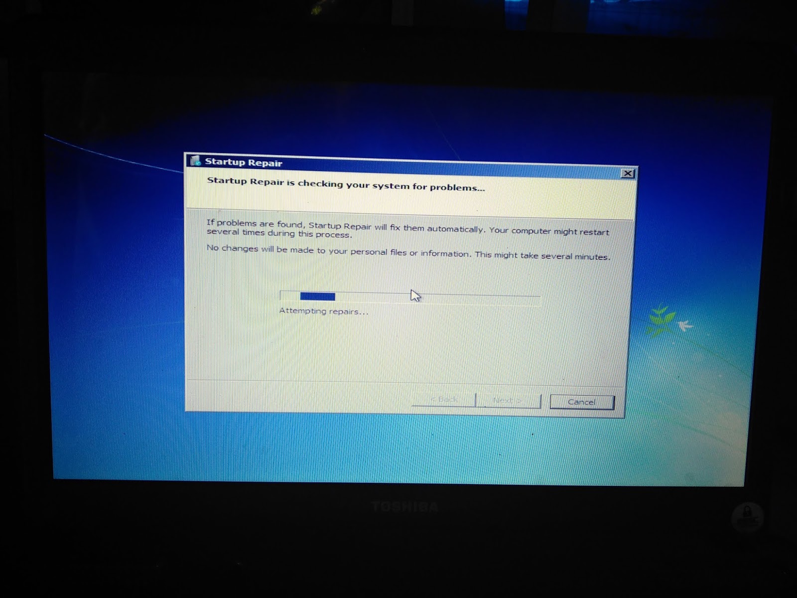 Cara Mengatasi Laptop Error Lounch Startup Repair