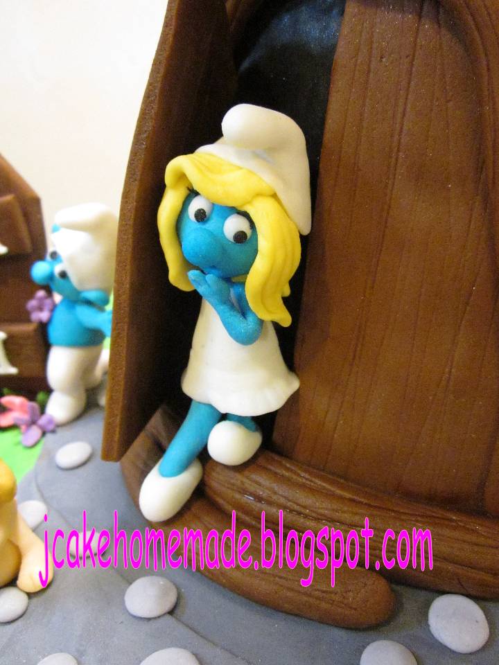 Jcakehomemade Smurfs birthday cake