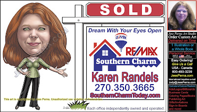 RE/MAX Real Estate Business Card Caricatures
