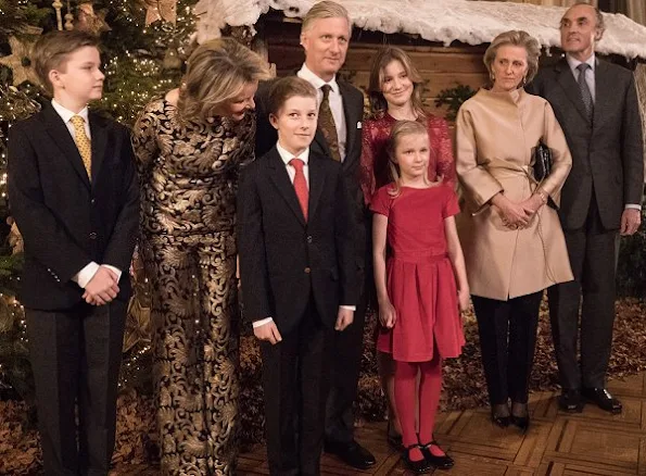 King Philippe, Queen Mathilde and their children Crown Princess Elisabeth, Prince Gabriel, Prince Emmanuel and Princess Eleonore