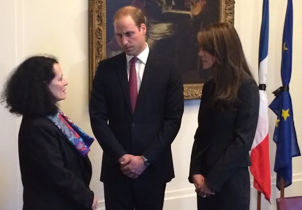 Britain's Prince William, Duke of Cambridge and Princess Catherine, Duchess of Cambridge visited the French Embassy in London 