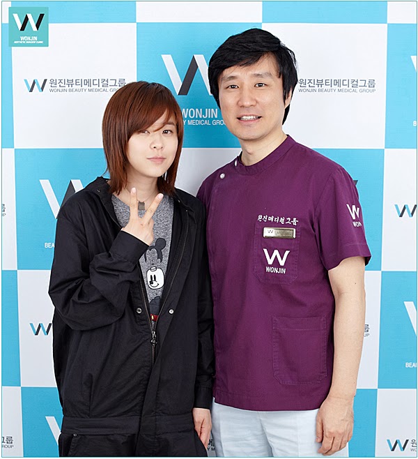 korean wave choi kang hee visits wonjin beauty medical group.