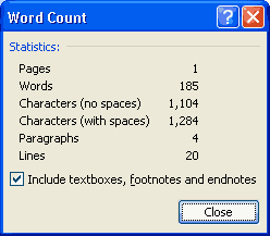 Fungsi Word Count Cara Golden