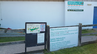 Crazy Golf course at the Lake District Coast Aquarium in Maryport