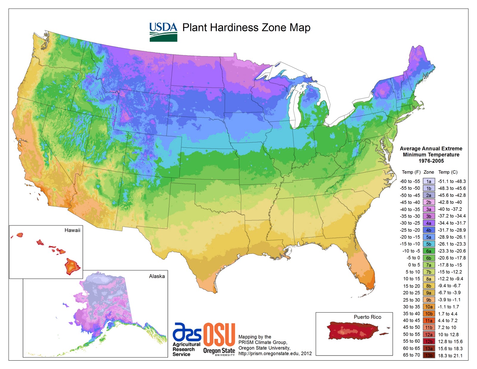 2012 USDA Plant Hardiness Zone Map - Growing The Home Garden