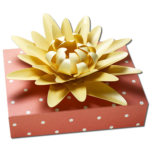 JMRush Designs 3D Water Lily Gift Card Box
