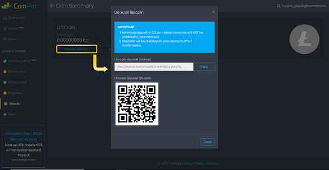 coinpot-generate-adress