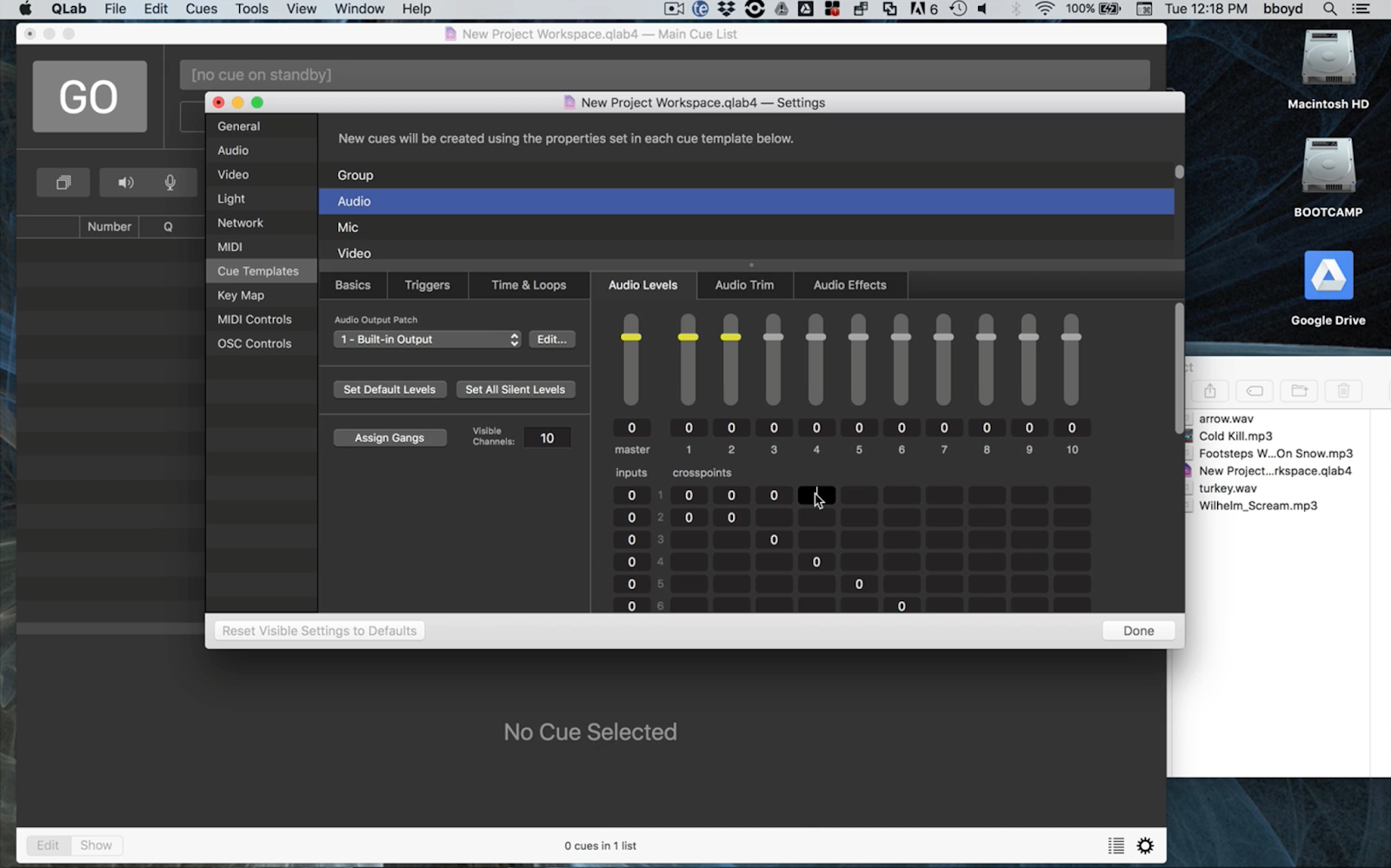 qlab sound cue qlab sound cue