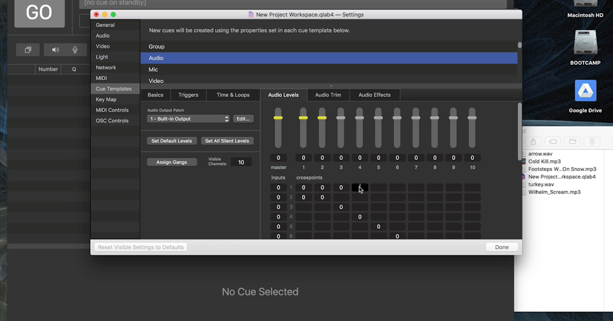 class with bryan QLab Tutorials Basic Audio Functions