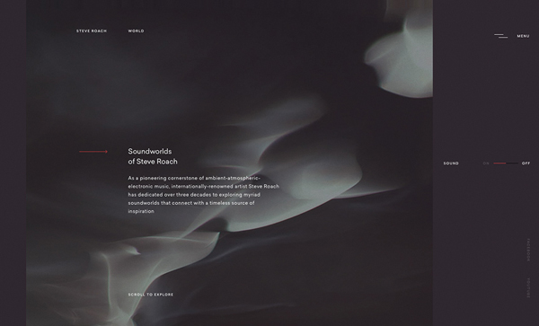 Soundworlds of Steve Roach Trend and Inspiration Web Design 2018 - Soundworlds of Steve Roach