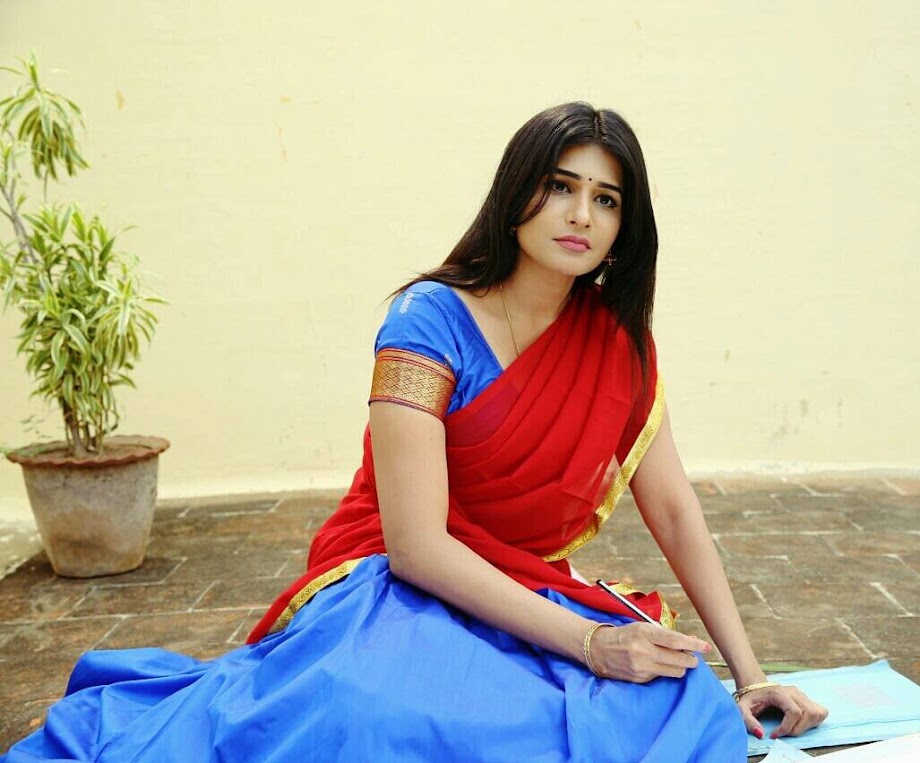 Anjena Kirti in saree photos
