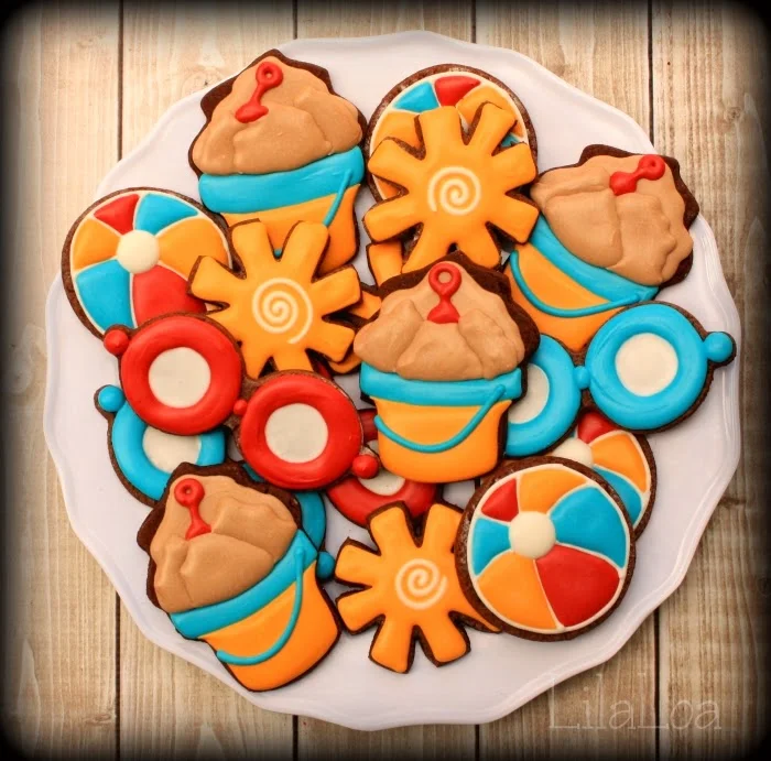 summer beach cookies