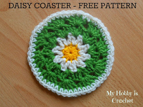 daisy coaster-free crochet pattern