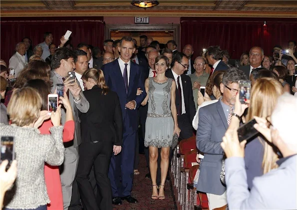 King Felipe of Spain and Queen Letizia of Spain are seen at the Miami-Dade College Presidential Medal presentation at the Freedom Tower 