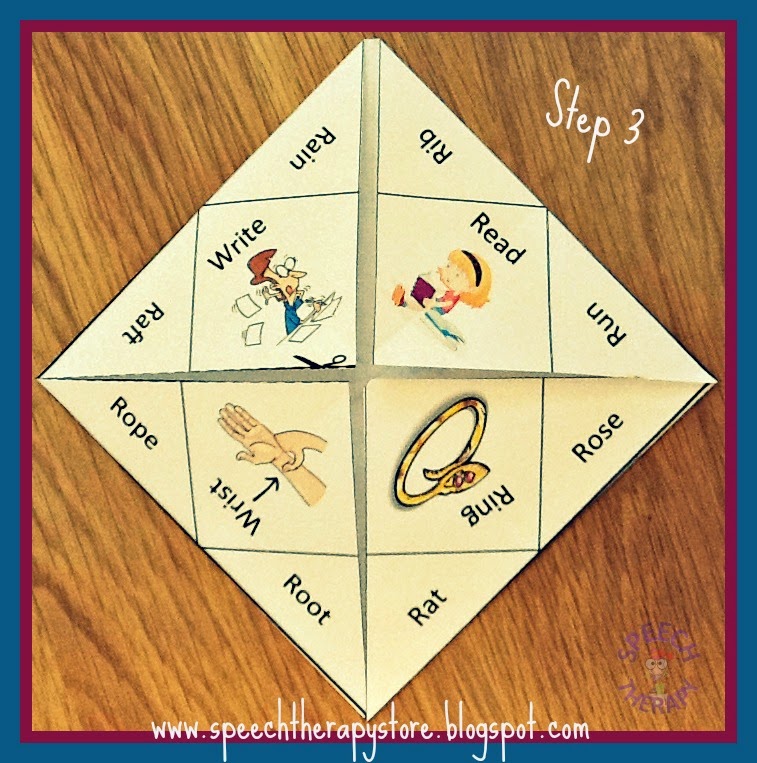 Speech Therapy How to Fold a Fortune Teller