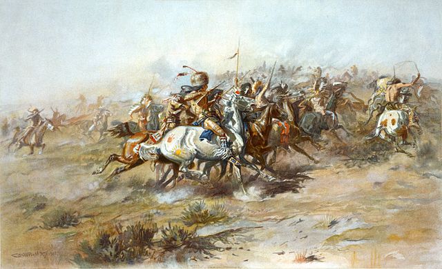 Batalla de Little Big-Horn, derrota de tropas de EEUU por los Sioux.