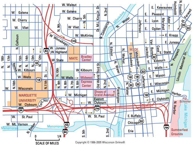 Milwaukee Map Milwaukee Map