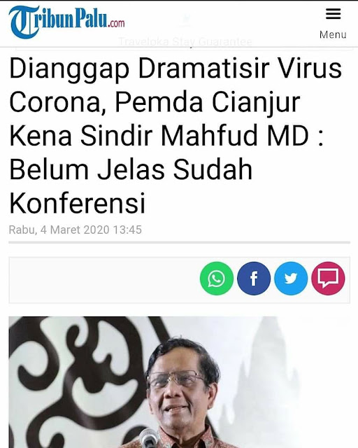 Mahfud MD Corona Mahfud MD Corona
