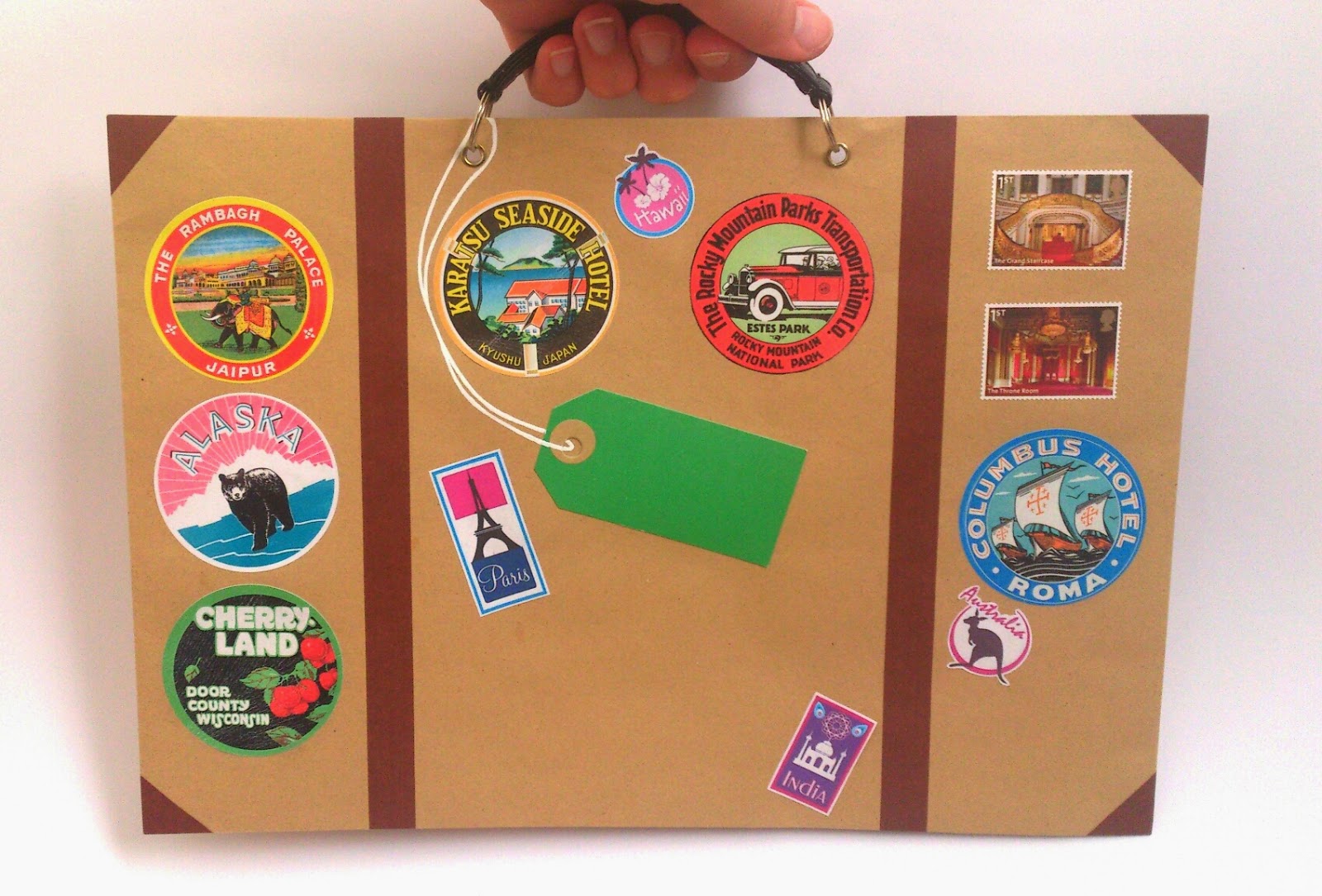 Thoughtful Types Mail art A suitcase in the post!