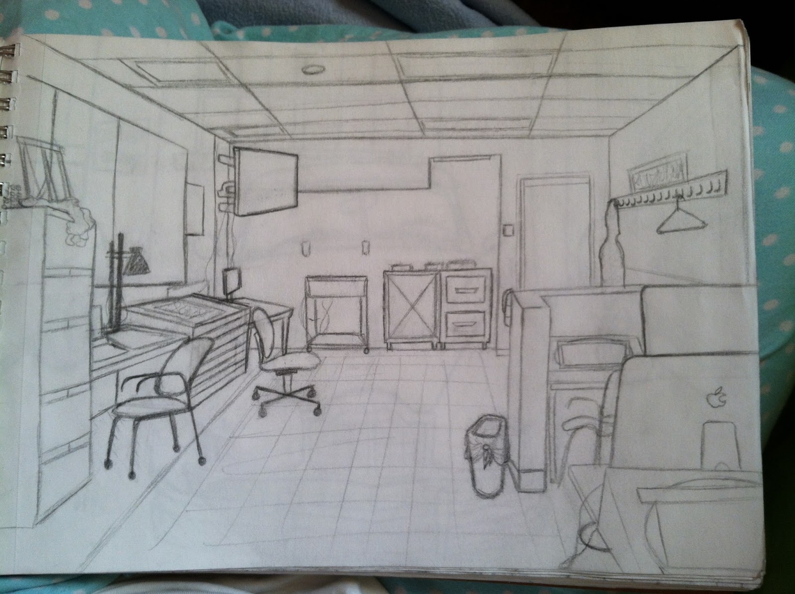 Gossipi's Animation: One Point Perspective Sketches