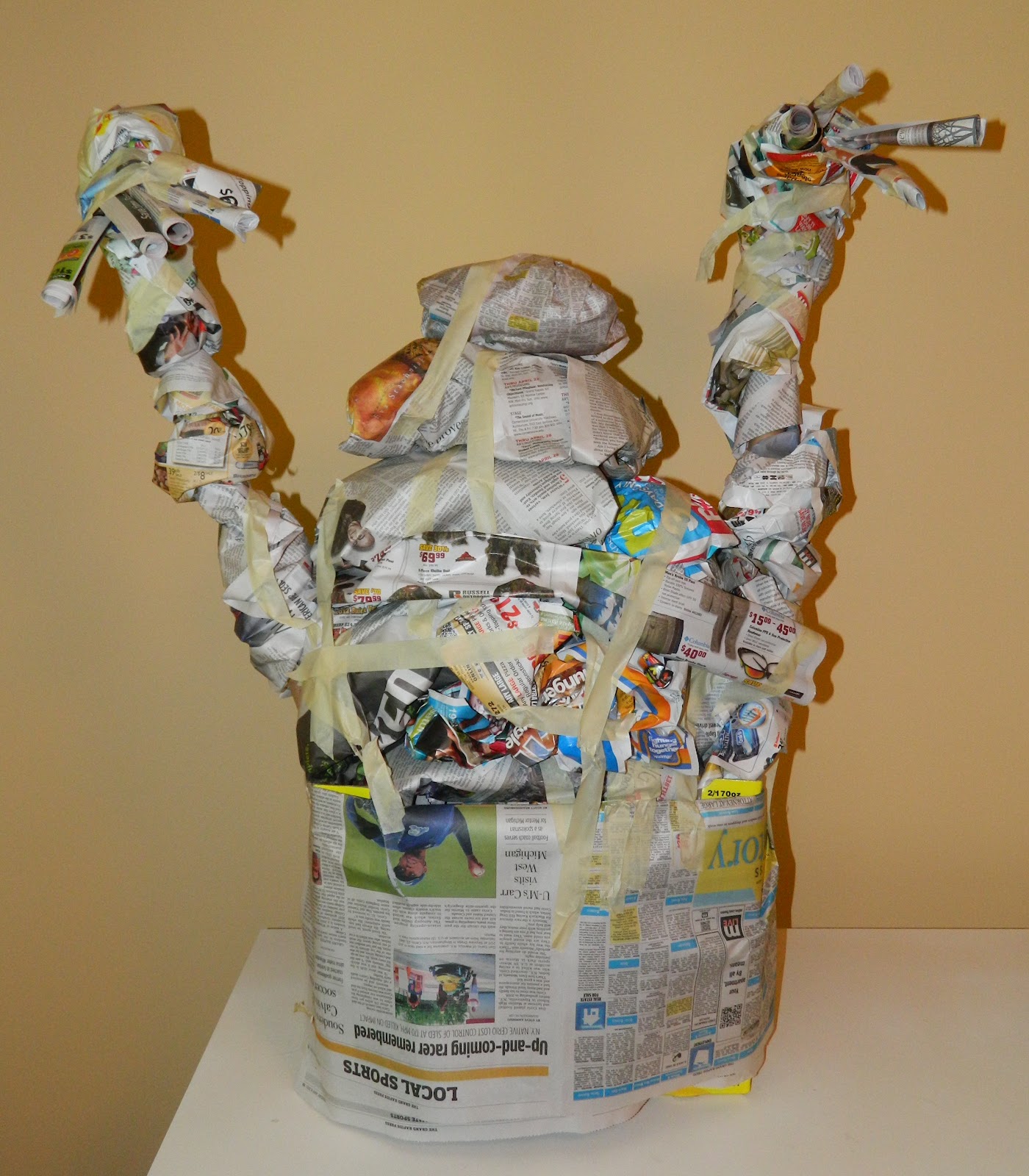 What Happens at Grandma's Paper Mache Monster Instructions