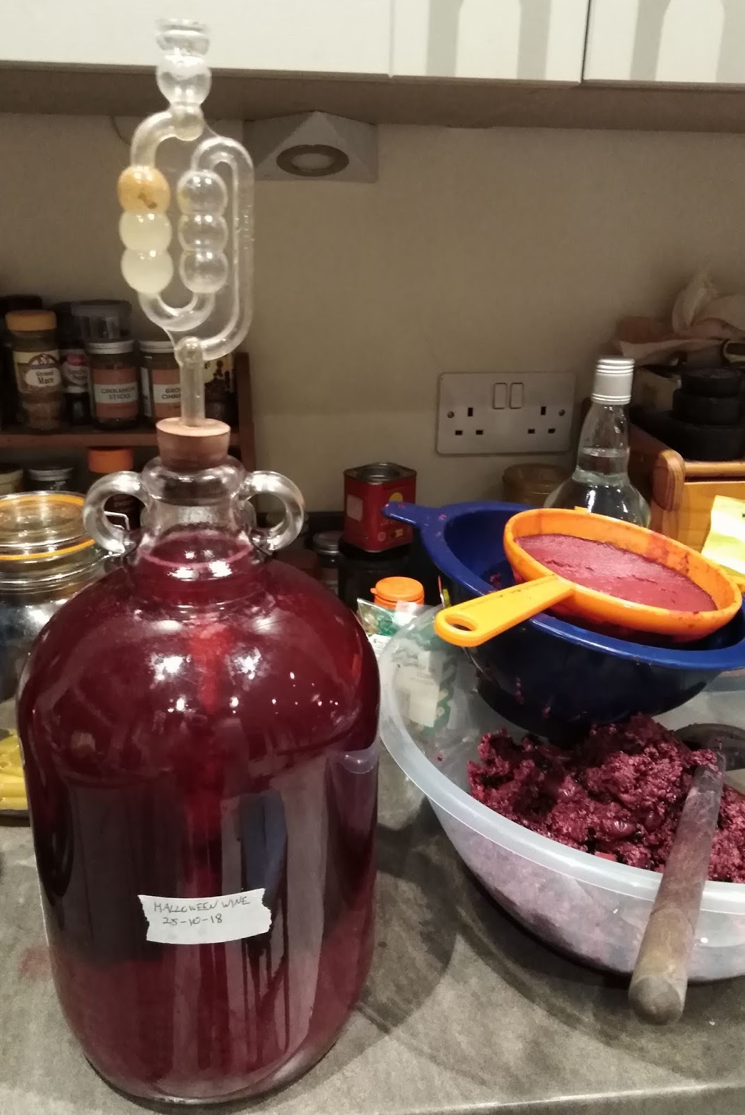 Ben's Adventures in Wine Making Halloween Wine The Making Of...