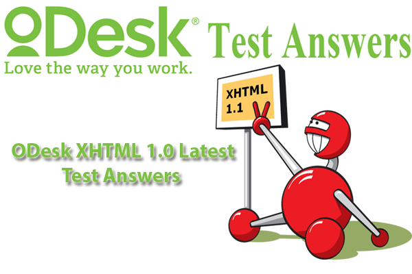 ODesk XHTML Test Answers