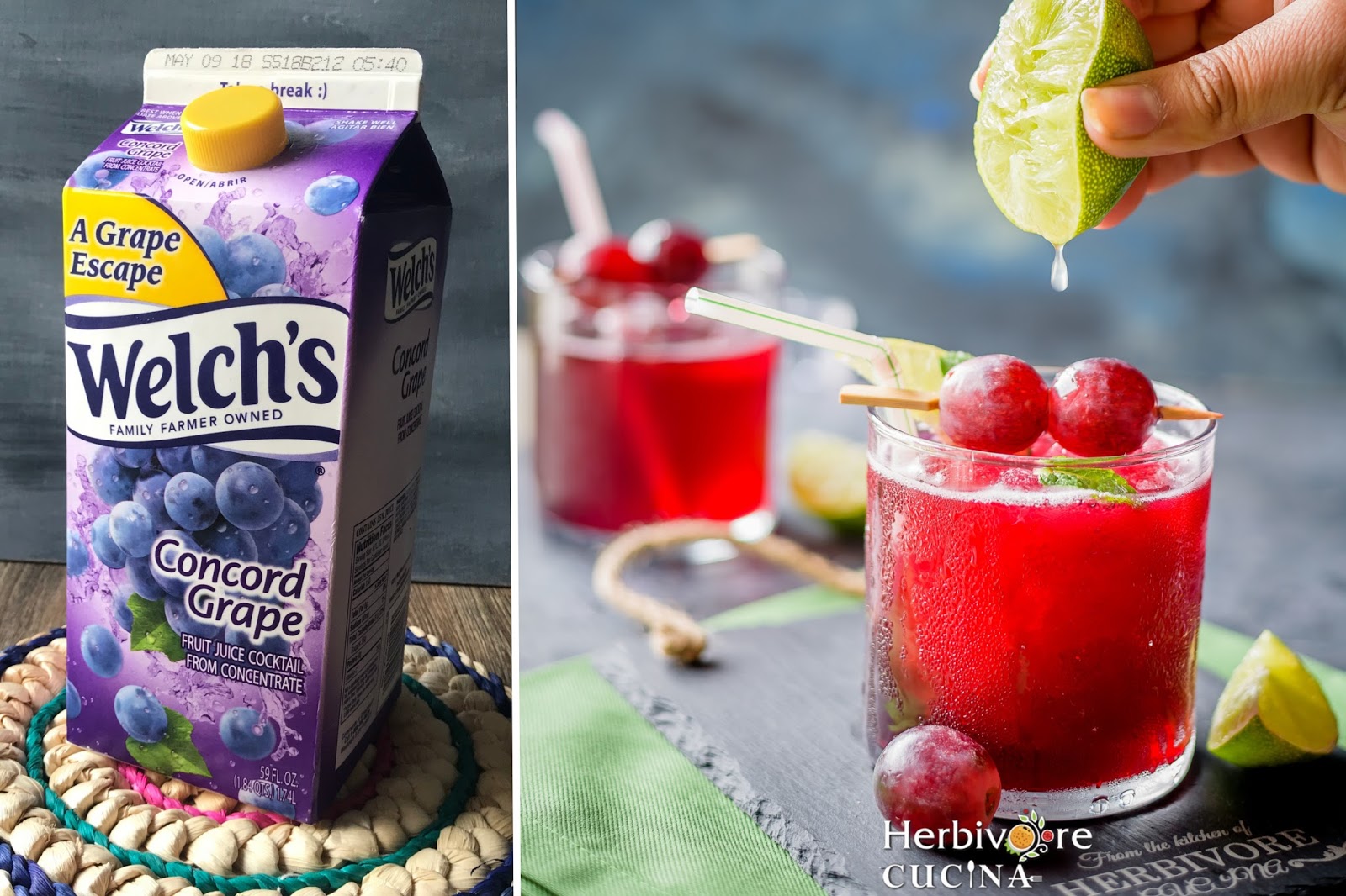 Herbivore Cucina Frozen Grape Lime Rickey Slush