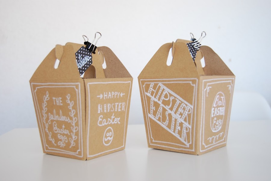 Caja de chocolate para pascua estilo Hipster. DIY Hispter Easter chocolate box
