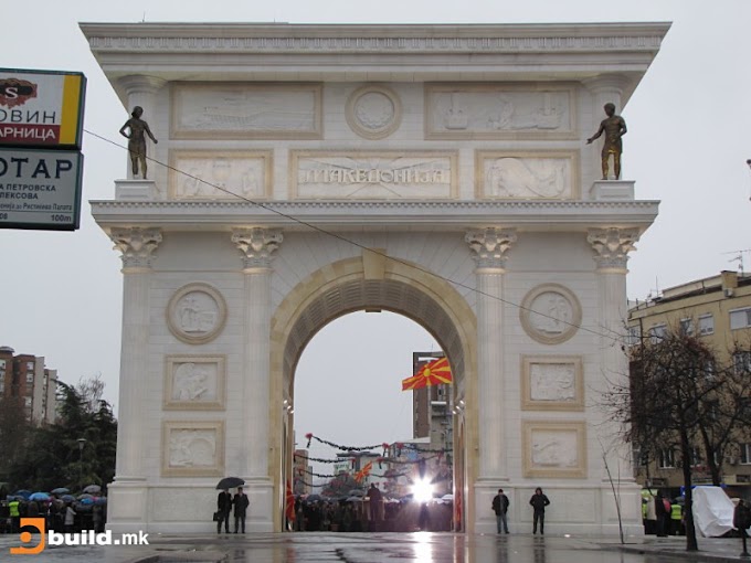 Mazedoniens Hauptstadt und sein Triumphbogen