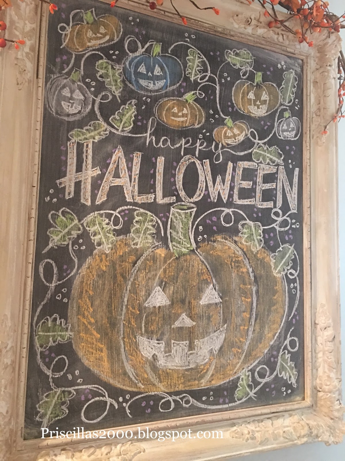 Priscillas Happy Halloween Chalkboard