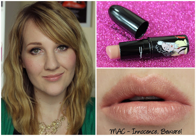 MAC Innocence, Beware! lipstick swatch