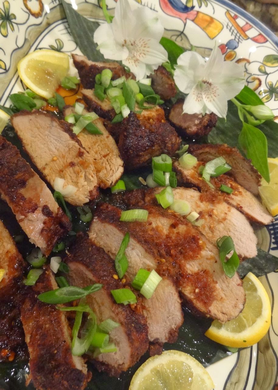 Scrumpdillyicious Grilled Asian FiveSpice Pork Tenderloin with Cilantro
