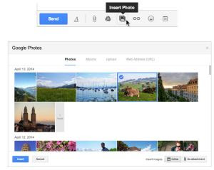 gmail inserimento foto inviare foto da Gmail