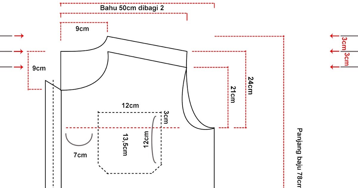 Cara membuat pola kemeja pria