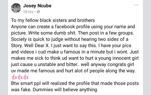 South African man who made distasteful post about black women claims his jealous ex-girlfriend did it