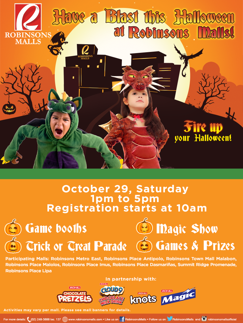 Manila Shopper Trick Or Treat Halloween 2016 Activities In The Metro