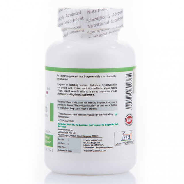 Zenith Resveratrol Plus With Gymnema Sylvestre Details