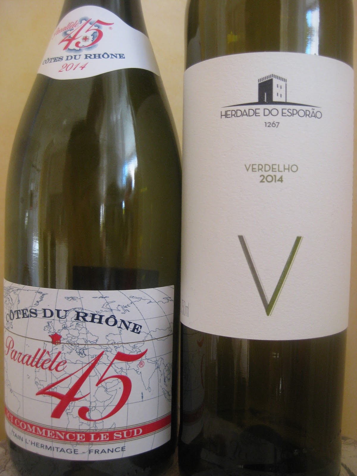 Wine and music White wine from Portugal and France