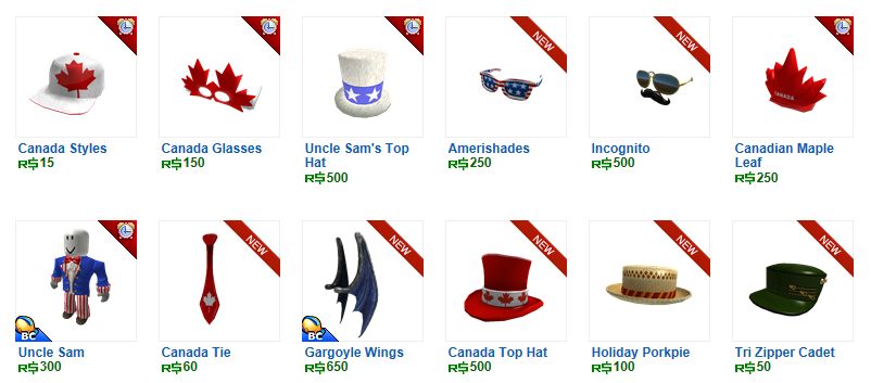 Unofficial Roblox Rare Canada Items Out On Roblox - roblox catalog limited