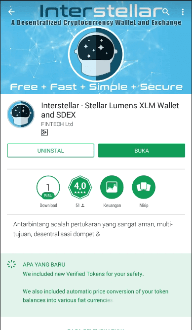 Interstellar aplikasi Interstellar
