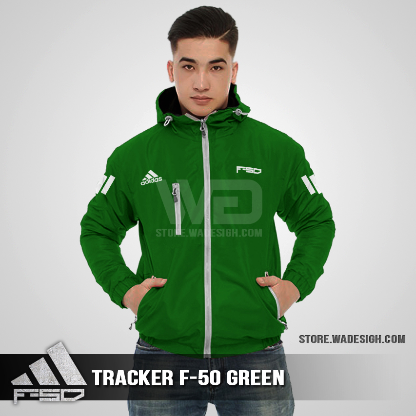 Jaket Tracker Waterproof Adidas F-50 Hijau