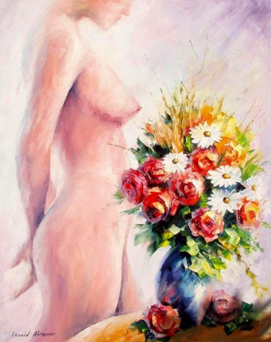 Leonid Afremov pinturas a óleo impressionista sensual mulheres